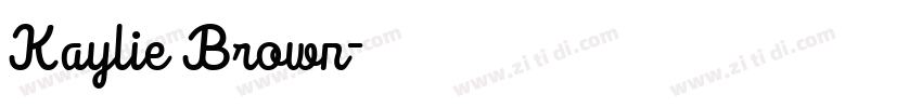 Kaylie Brown字体转换